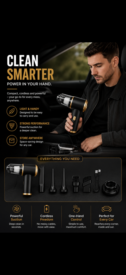 Elviera™ Cordless Car Vacuum